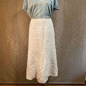 Kim Rogers 100% Natural Linen Gored Skirt sz: 12